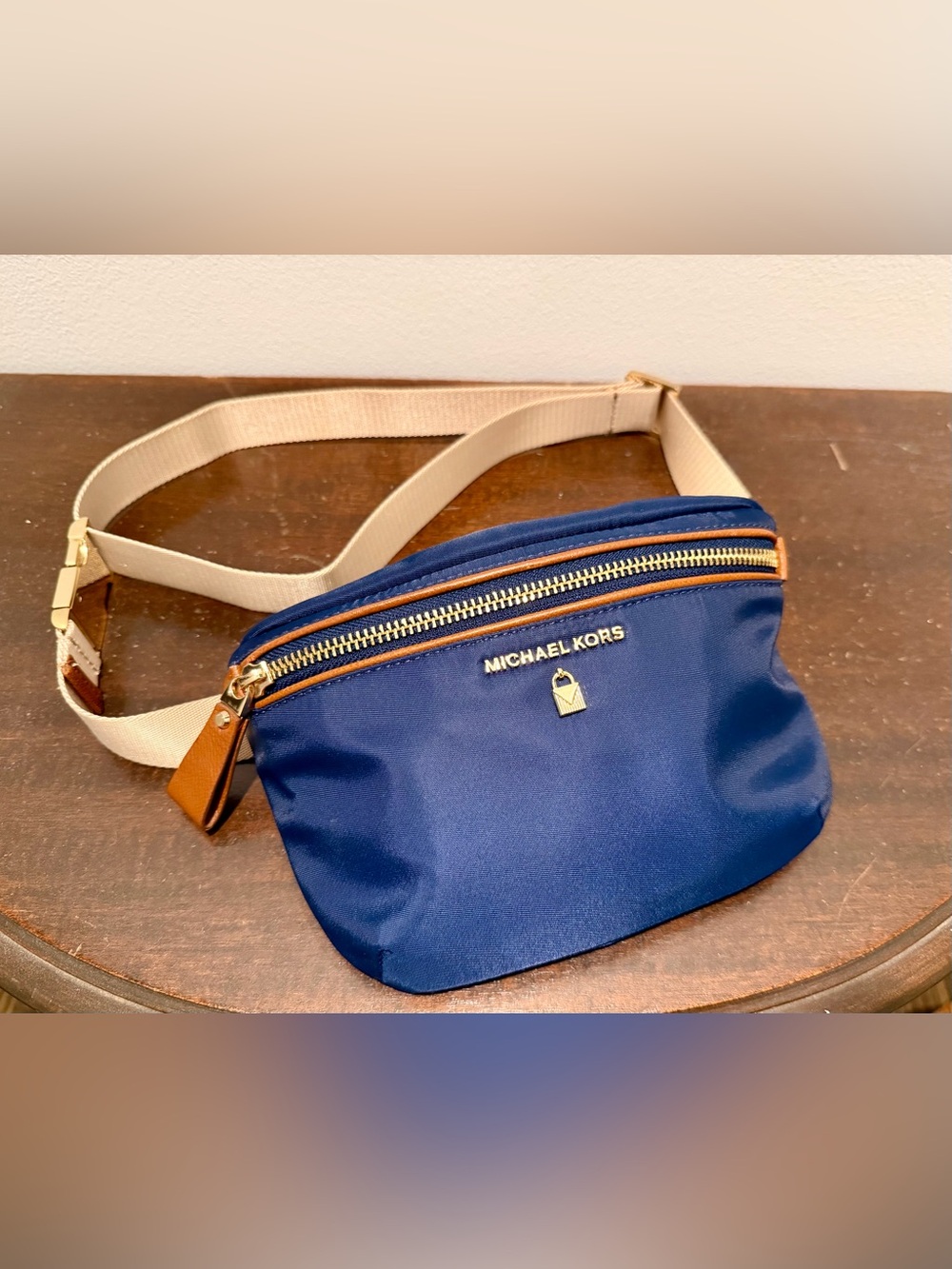 Michael Kors Navy Belt Bag